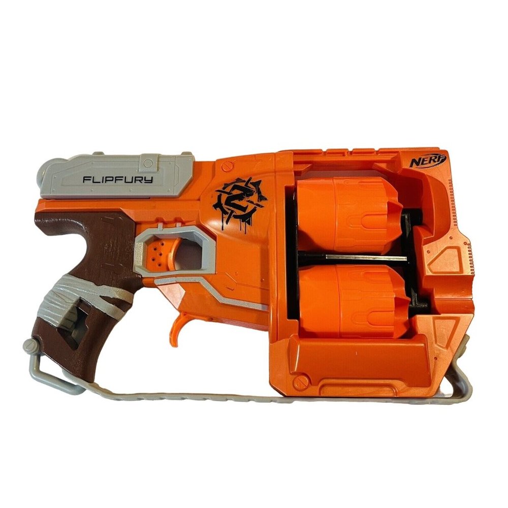 Nerf Elite Flipflurry Nerf Zombie Strike Hasbro 12 round Slam Blaster